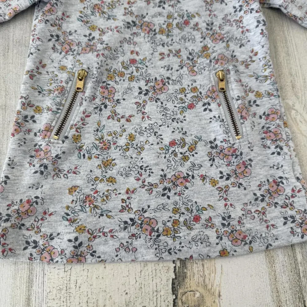 Old Navy Floral Print Sweatshirt Dress - Girls 3-6M Soft Colorful
